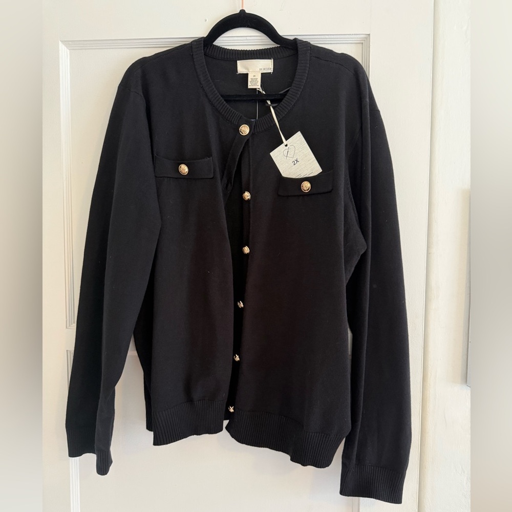Black Cardigan Sweater